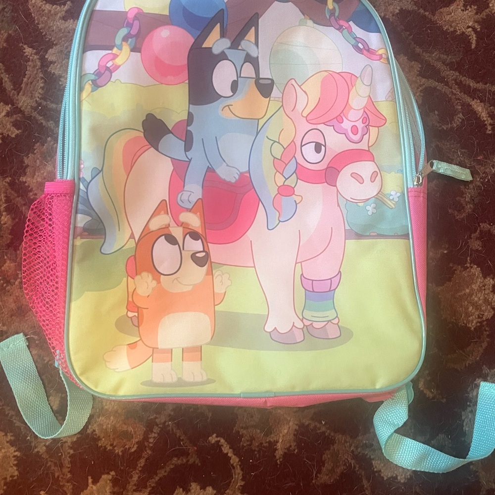 Bluey Colorful Cartoon Character Backpack